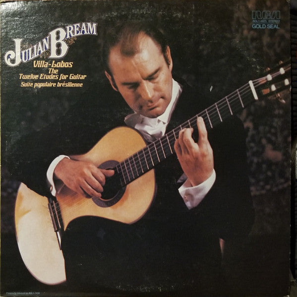 Julian Bream, Heitor Villa-Lobos : Twelve Etudes For Guitar Suite Populaire Brésilienne (LP, Gol)