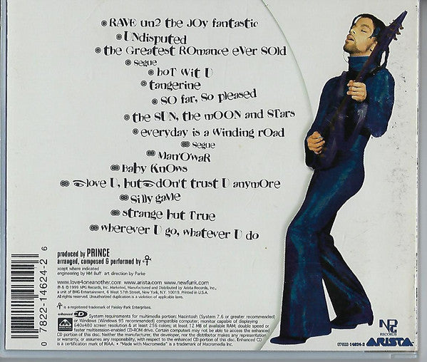 The Artist (Formerly Known As Prince) : Rave Un2 The Joy Fantastic (CD, Album, Enh, Q-P)