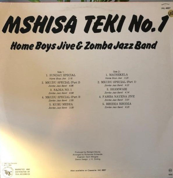 Home Boys Jive & Zomba Jazz Band : Mshisa Teki No. 1  (12", Album)