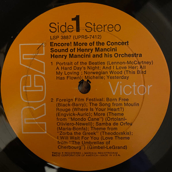 Henry Mancini : Encore! More Of The Concert Sound Of Henry Mancini (LP, Album, RE)
