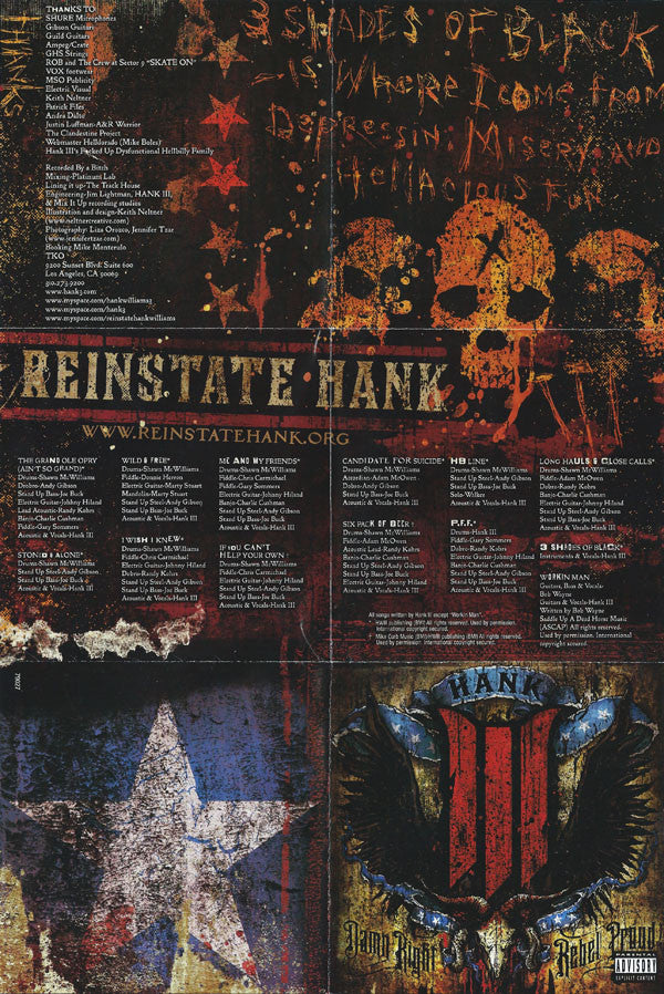 Hank III* : Damn Right Rebel Proud (CD, Album)