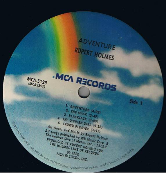 Rupert Holmes : Adventure (LP, Album, Pin)
