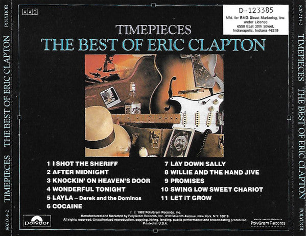 Eric Clapton : Time Pieces - The Best Of Eric Clapton (CD, Comp, Club, RE, PDO)