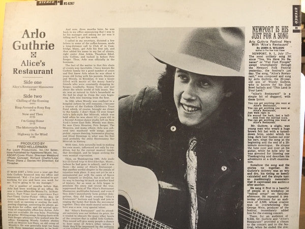 Arlo Guthrie : Alice's Restaurant (LP, Album, Ste)