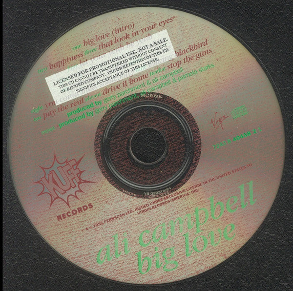 Ali Campbell : Big Love (CD, Album, Promo)