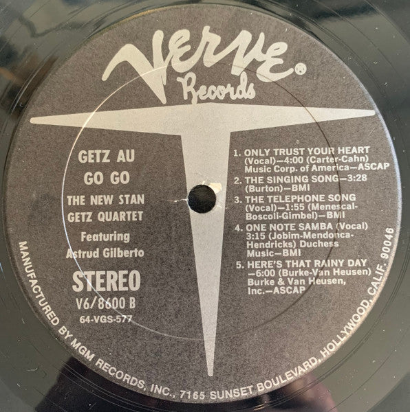 The New Stan Getz Quartet Featuring Astrud Gilberto : Getz Au Go Go (LP, Album, RP, gat)