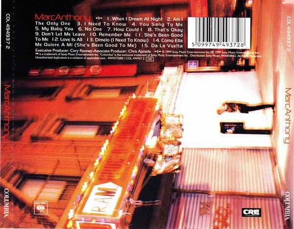Marc Anthony : Marc Anthony (CD, Album)