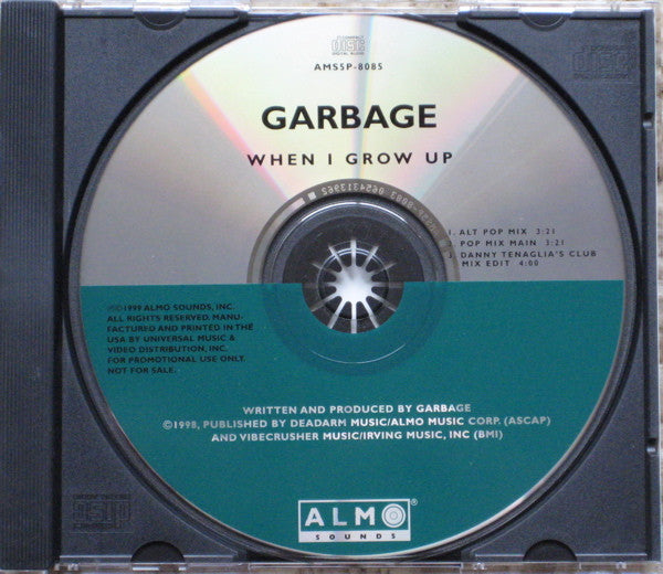 Garbage : When I Grow Up (CD, Single, Promo)
