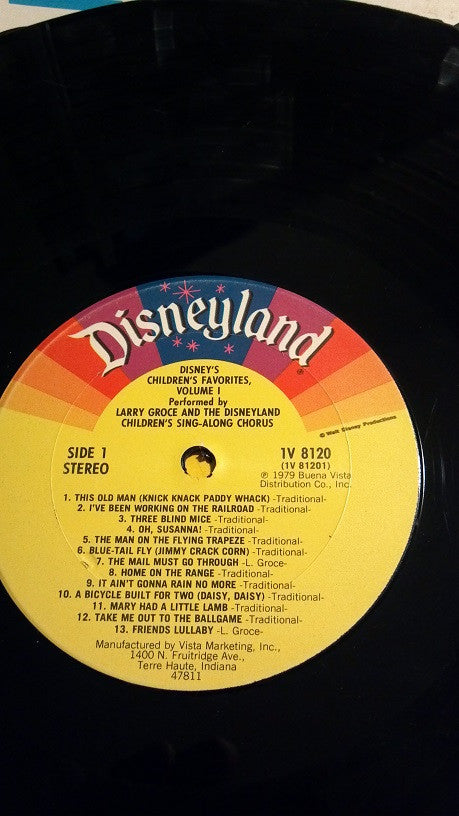 Larry Groce And The Disneyland Children's Sing-Along Chorus : Disney's Children's Favorites (Volume I) (LP)