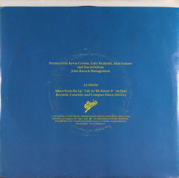 REO Speedwagon : That Ain't Love / Accidents Can Happen (7", Styrene, Car)