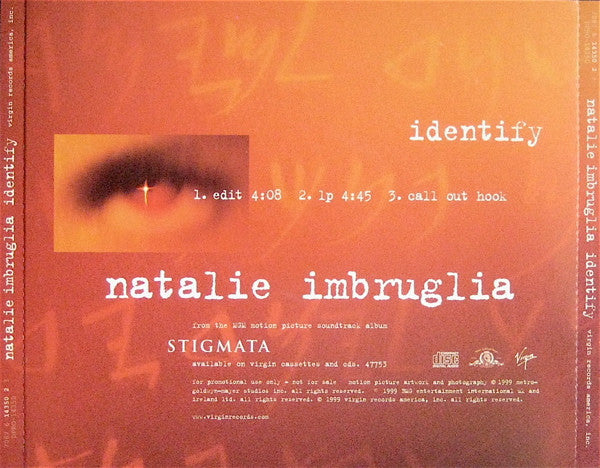 Natalie Imbruglia : Identify (CD, Single, Promo)