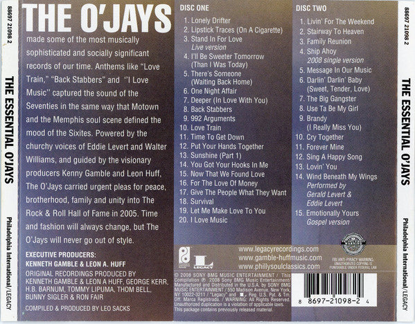 The O'Jays : The Essential O'Jays (2xCD, Comp)