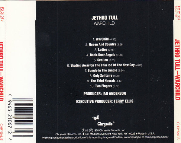 Jethro Tull : Warchild (CD, Album, RE)