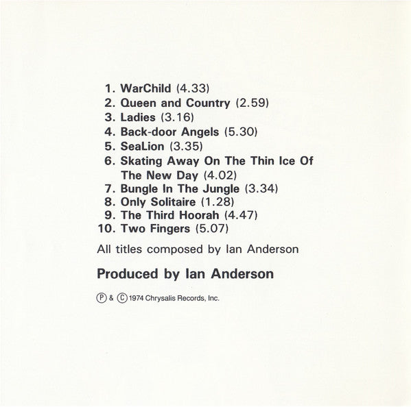 Jethro Tull : Warchild (CD, Album, RE)