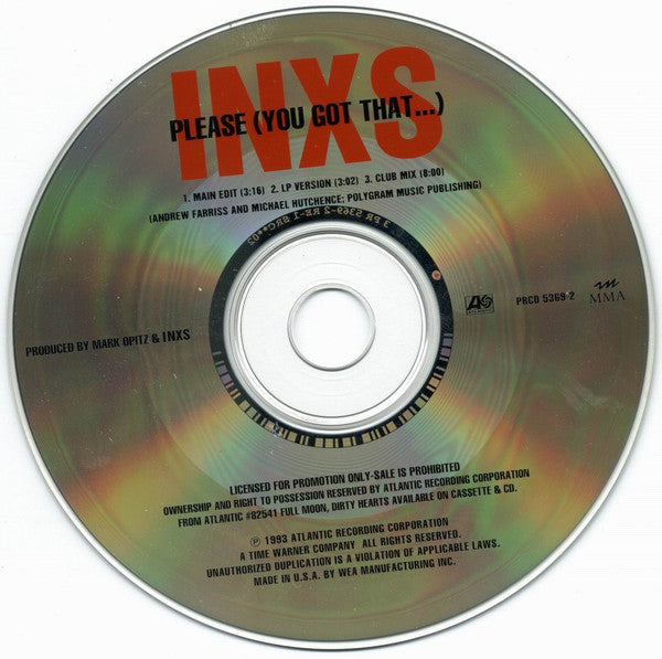 INXS : Please (You Got That...) (CD, Single, Promo)