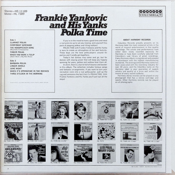 Frankie Yankovic And His Yanks : Polka Time (LP, Comp)