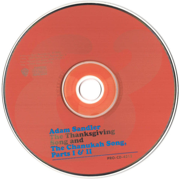 Adam Sandler : The Thanksgiving Song / The Chanukah Song (CD, Single, Promo)