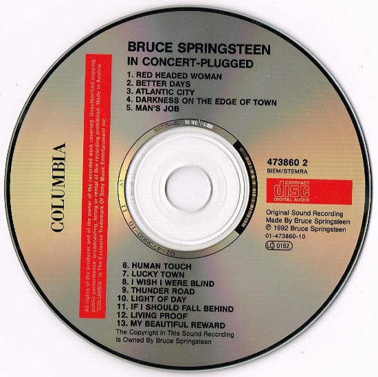 Bruce Springsteen : In Concert / MTV Plugged (CD, Album)