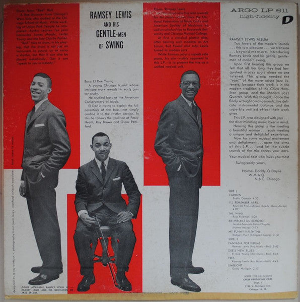 The Ramsey Lewis Trio : Ramsey Lewis And His Gentlemen Of Swing (LP, Album, RE, Bla)