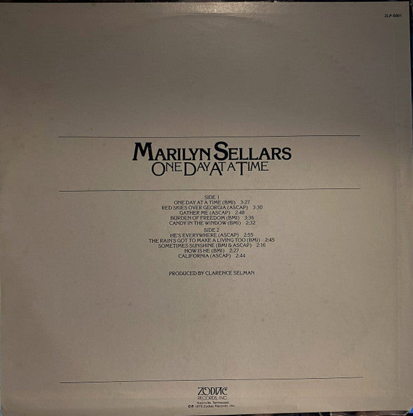 Marilyn Sellars : One Day At A Time (LP, Album, RE)