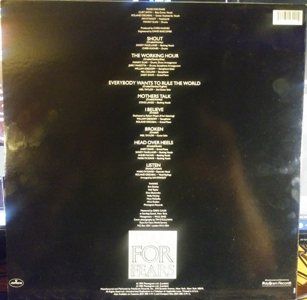 Tears For Fears : Songs From The Big Chair (LP, Album, 72 )