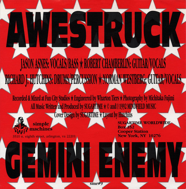 Sugartime : Awestruck (7", Red)