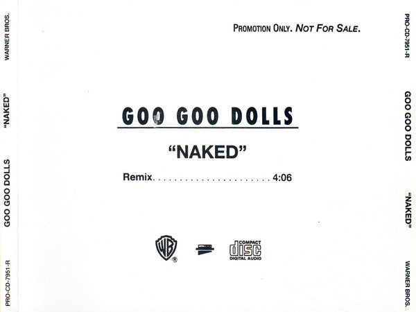 Goo Goo Dolls : Naked (CD, Single, Promo)