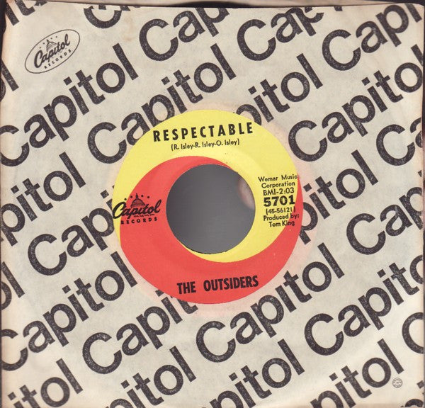 The Outsiders (4) : Respectable / Lost In My World (7", Single, Scr)