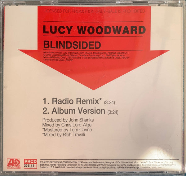 Lucy Woodward : Blindsided (CD, Single, Promo)