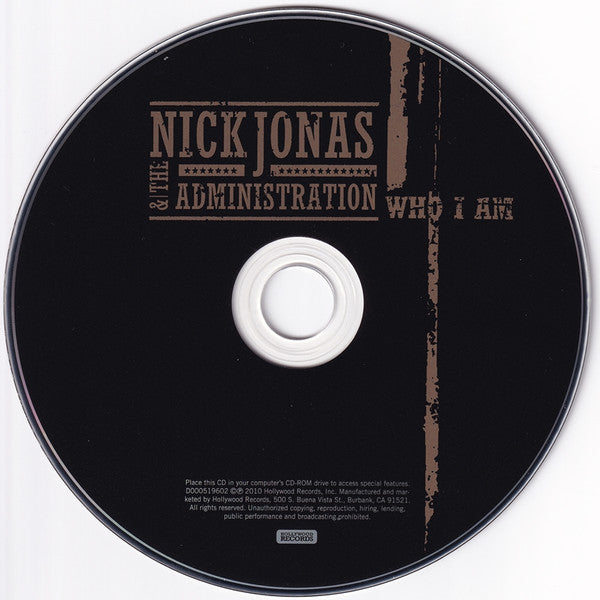 Nick Jonas & The Administration : Who I Am (CD, Album, Enh)