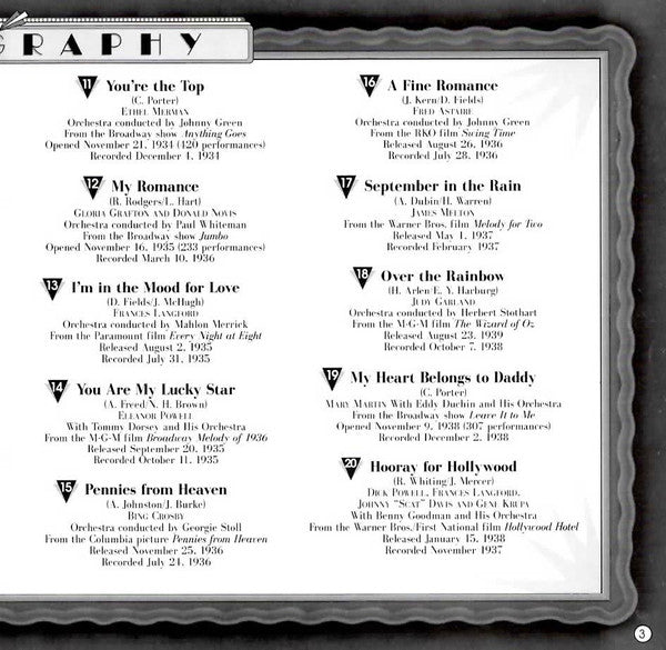 Various : The Best Of Broadway: The 30's (CD, Comp)