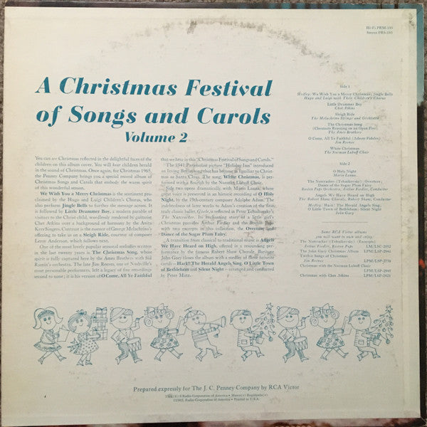 Various : A Christmas Festival Of Songs And Carols (LP, Comp, Mono)