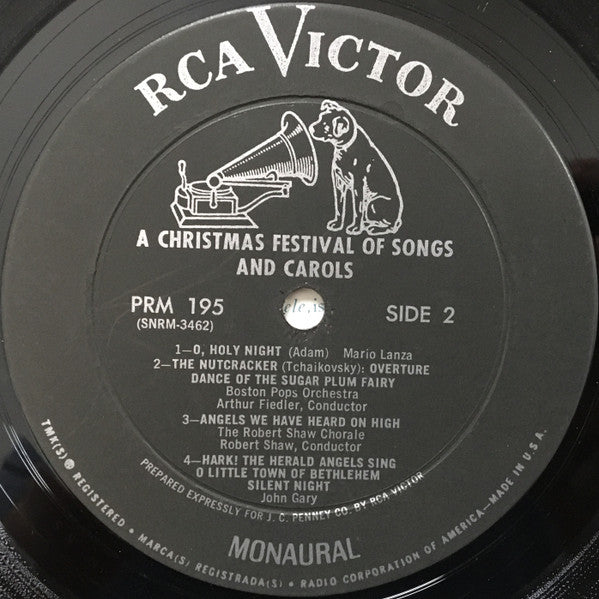 Various : A Christmas Festival Of Songs And Carols (LP, Comp, Mono)