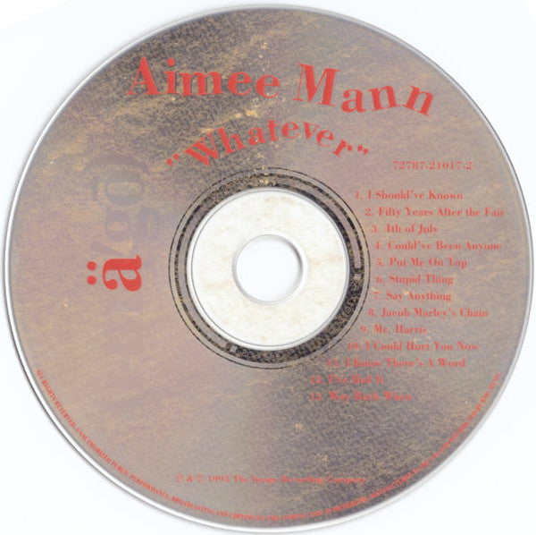 Aimee Mann : Whatever (CD, Album)