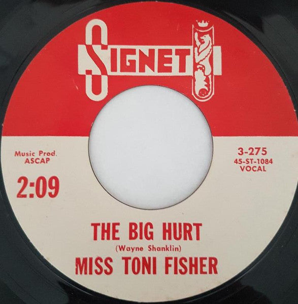Miss Toni Fisher* : The Big Hurt / Memphis Belle (7", Styrene)