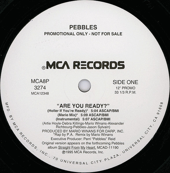 Pebbles : Are You Ready? (12", Promo)