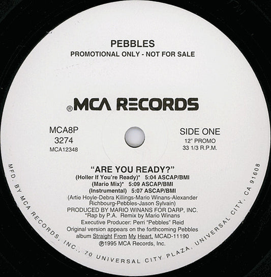 Pebbles : Are You Ready? (12", Promo)