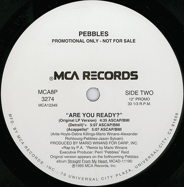 Pebbles : Are You Ready? (12", Promo)