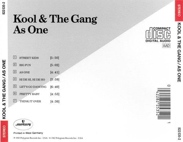 Kool & The Gang : As One (CD, Album, RE)