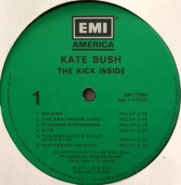 Kate Bush : The Kick Inside (LP, Album, RE, Jac)