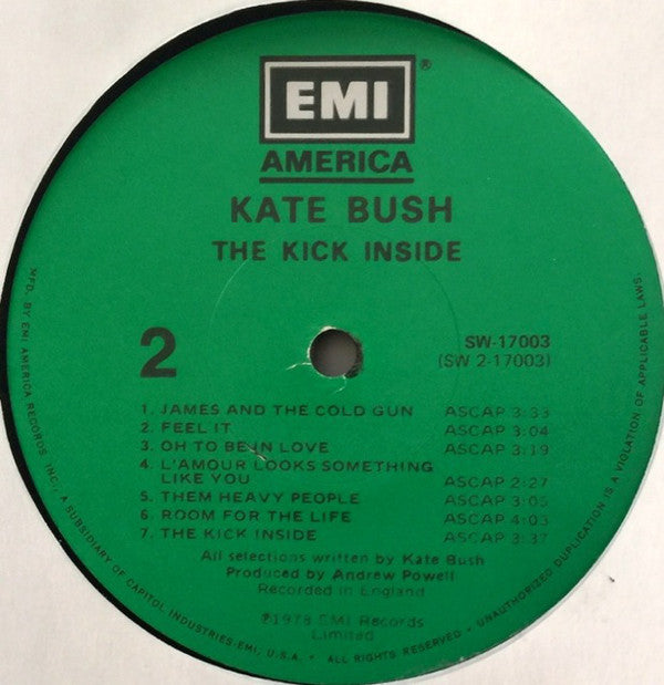 Kate Bush : The Kick Inside (LP, Album, RE, Jac)