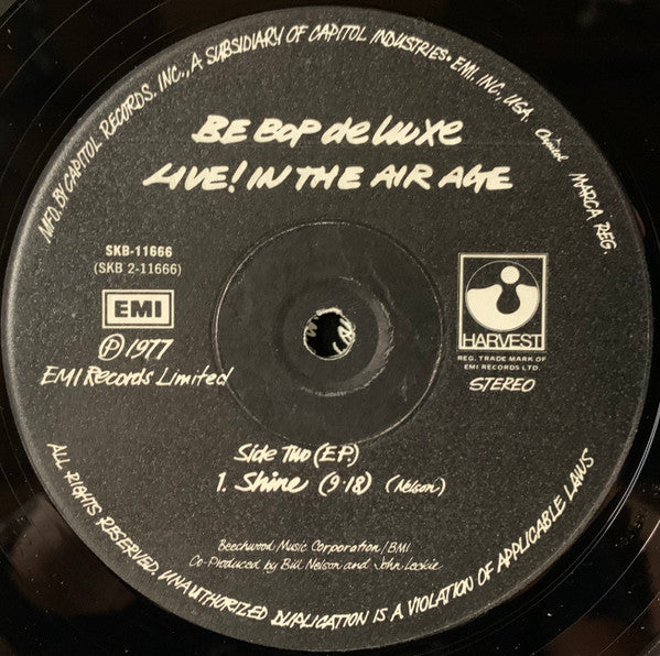 Be Bop Deluxe : Live! In The Air Age (LP, Album, Win + 12", EP, Win)