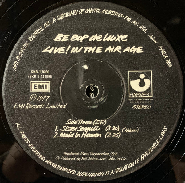 Be Bop Deluxe : Live! In The Air Age (LP, Album, Win + 12", EP, Win)