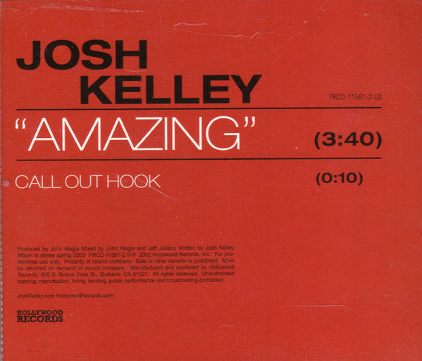 Josh Kelley : Amazing (CD, Single, Promo)