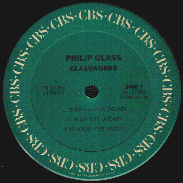 Philip Glass : Glassworks (LP, Album, Pit)