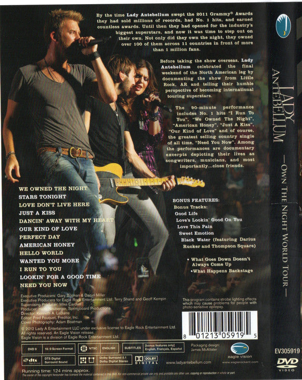 Lady Antebellum : Own The Night World Tour (DVD-V, NTSC)