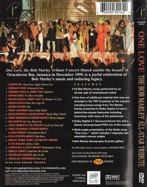 Various : One Love (The Bob Marley All-Star Tribute) (DVD-V, Dol)