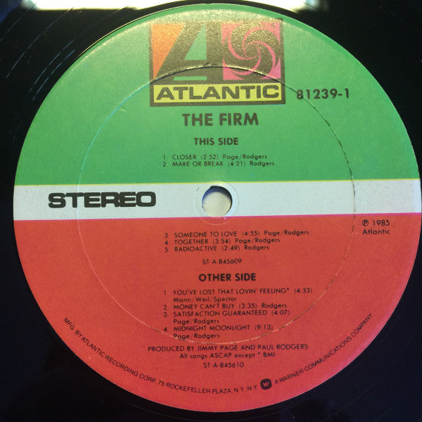 The Firm (7) : The Firm (LP, Album, Club, Car)