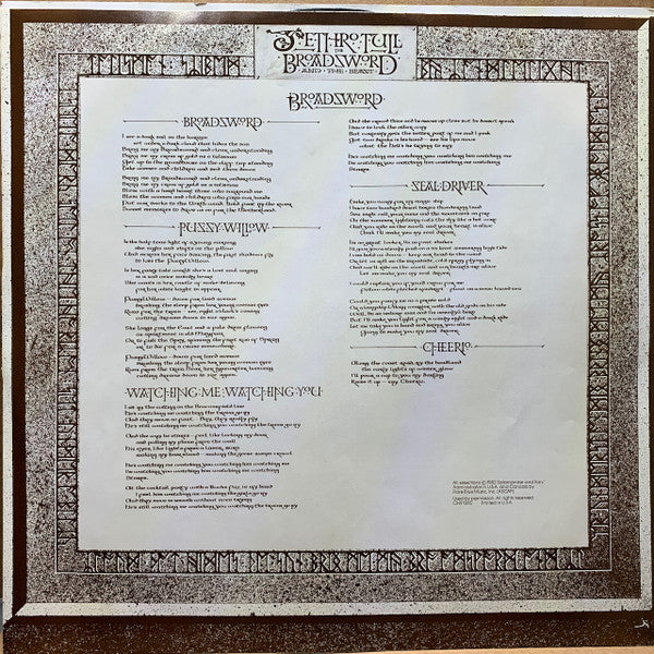 Jethro Tull : The Broadsword And The Beast (LP, Album, PRC)