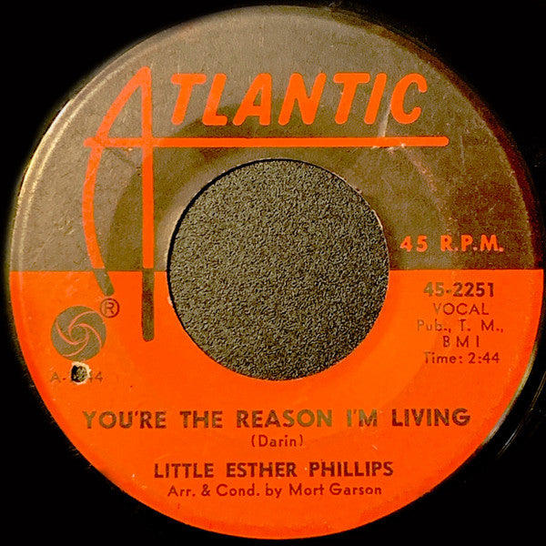 Esther Phillips : It's Too Soon To Know / You're The Reason I'm Living (7")